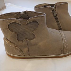 Livie & Luca girls butterfly tan booties